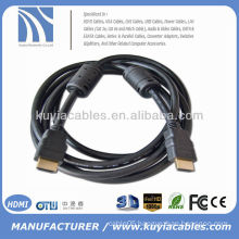 Gold Plated 1.5m Black cable HDMI a hdmi for tv hdtv projector